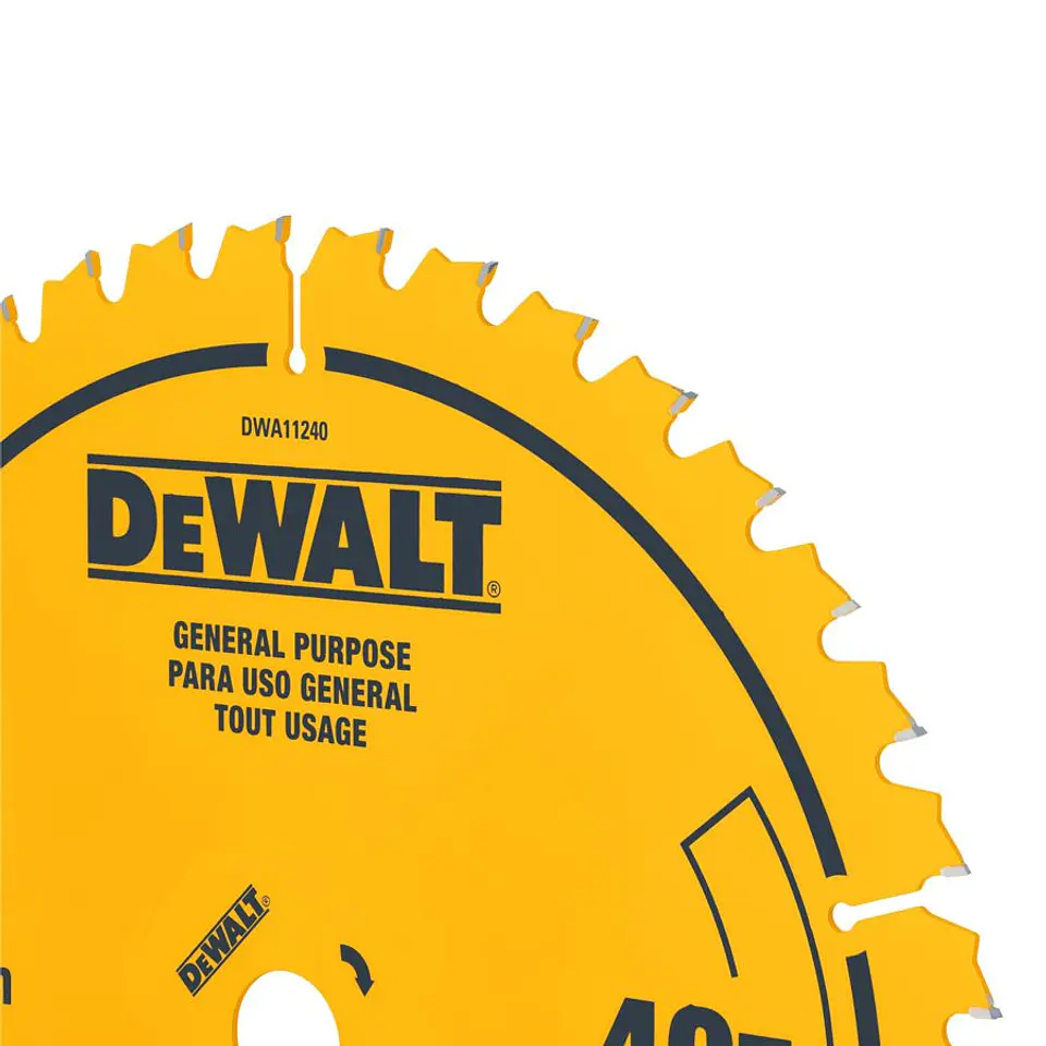 D. Sierra 12'' DeWalt - 40 Dientes - Eje 1'' (25 Mm) - Corte Grueso/rápido Madera - ReemplazoDW3123 2