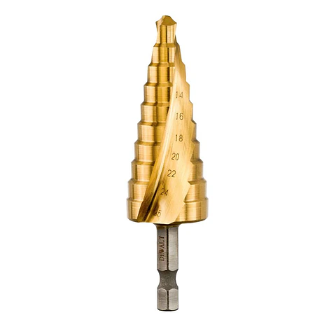 Broca Escalonada 14, 16, 18, 20 , 22, 24, 25 Mm. Toma Hex 1/4'' Impact Ready DeWalt