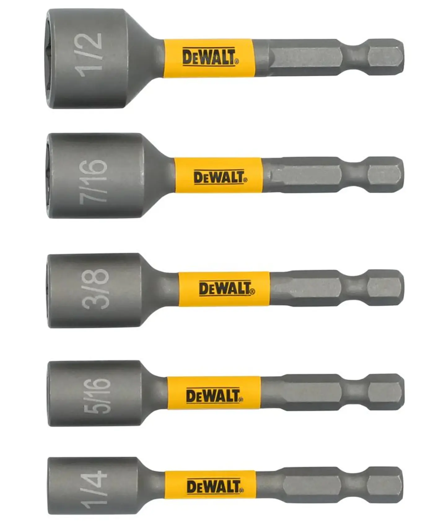 Maxfit Set 5 Vasos de Tuerca DeWalt 1