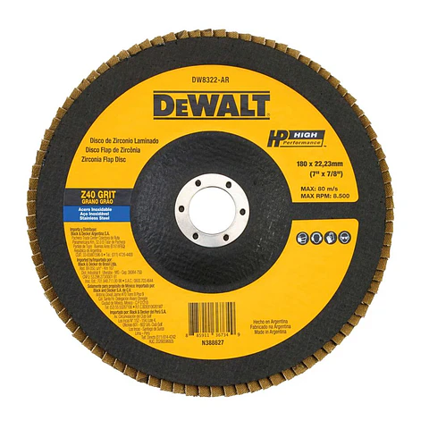 Disco Traslapado Dw Zirconia 180mm Z40 DeWalt