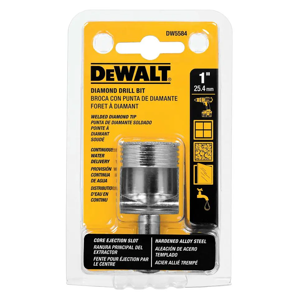 Broca Diamantada para Porcelanato 1'' (25,4 Mm) DeWalt 3