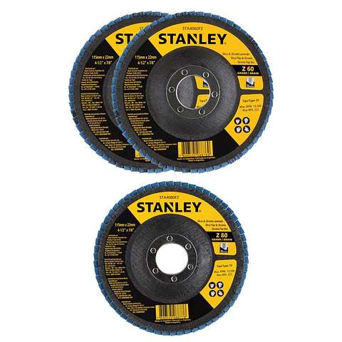 Pack Ahorro Disco Flap Stanley 115MM Z60