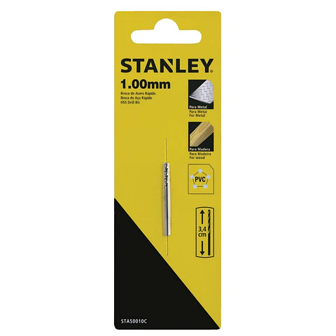 Broca HSS 1,0x34mm 2xDisplay Stanley