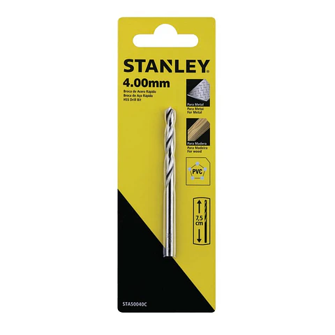 Broca HSS 4,0x75mm 1xDisplay Stanley