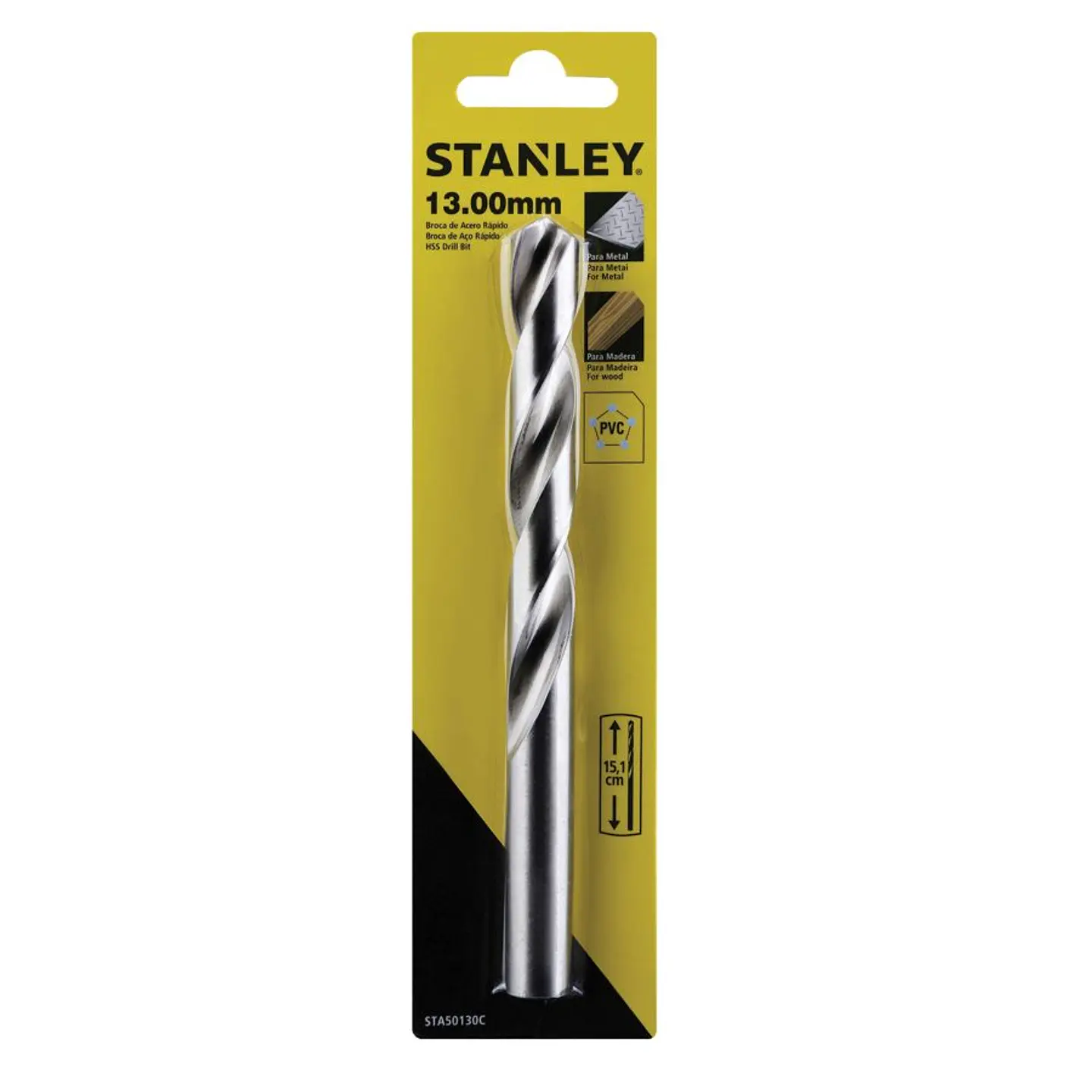 Broca HSS 13,0x160mm 1xDisplay Stanley 1