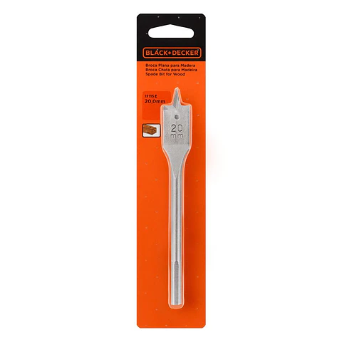 Broca para Madera Tipo Paleta Black+Decker - Ø 20 Mm