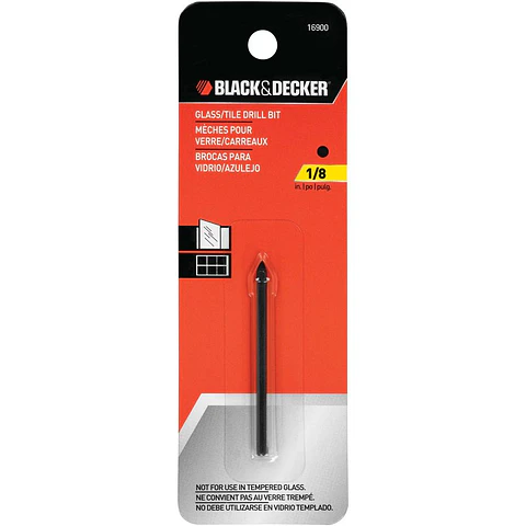 Broca para Cerámica y Vidrio Black+Decker - Ø 3 Mm