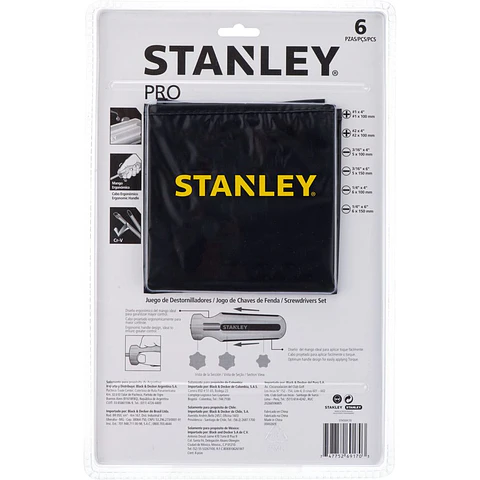 Juego de 6 Destornilladores PRO Stanley