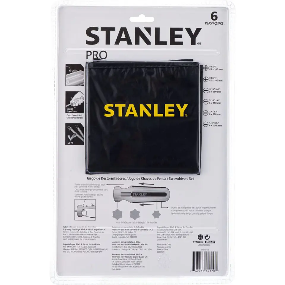 Juego de 6 Destornilladores PRO Stanley 2