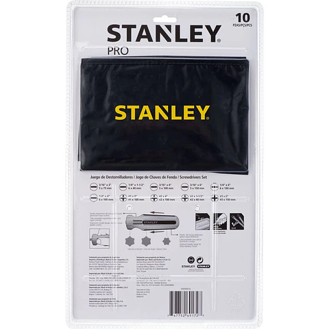 Juego de 10 Destornilladores PRO Stanley