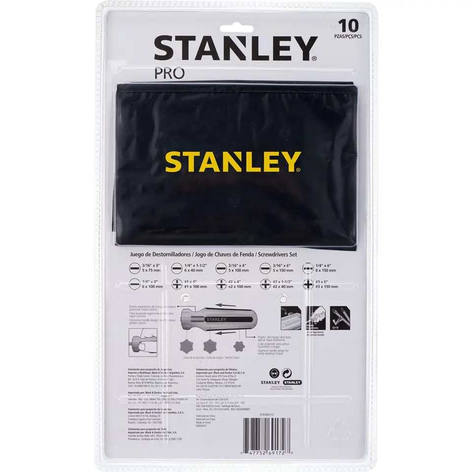 Juego de 10 Destornilladores PRO Stanley 2