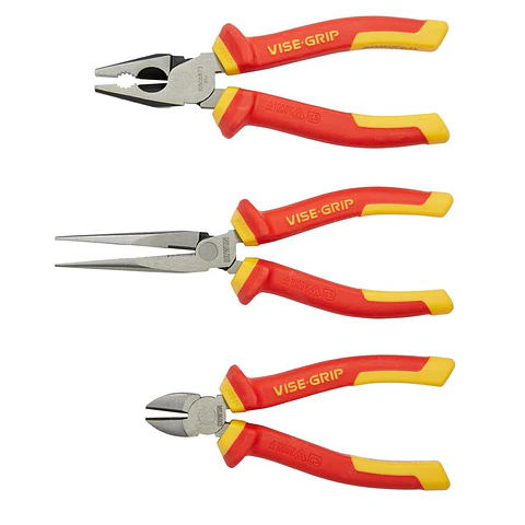 Juego de 3 Piezas Alicates Aislantes IRWIN - 6" DIAG./7" Comb/ 8" Pta Lga