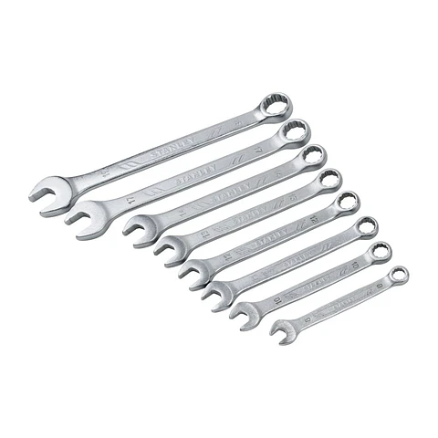 Juego de 8 Llaves Combinadas Anti Slip Métricas 8, 10, 11, 12, 13, 14, 17, 19 Mm Apertura Stanley