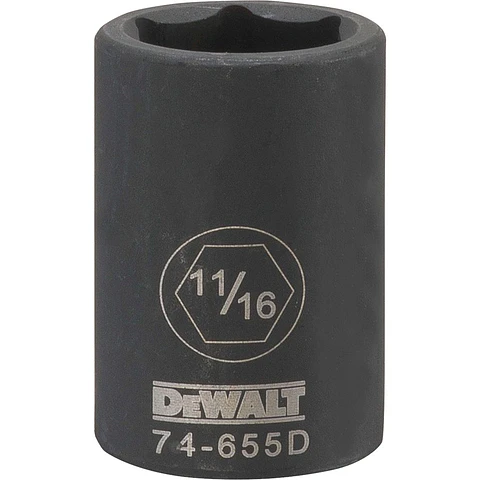 Dado de Impacto 11/16" 6P Encastre 1/2" DeWalt