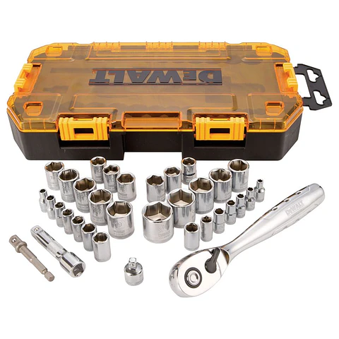 Set de Dados de 1/4 y 3/8 y 34 Piezas DeWalt