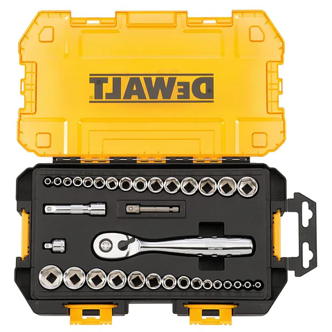 Set de Dados de 1/4 y 3/8 y 34 Piezas DeWalt