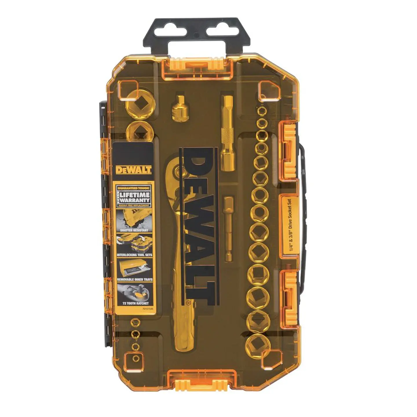 Set de Dados de 1/4 y 3/8 y 34 Piezas DeWalt 3