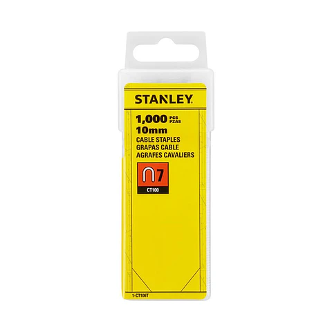 Corchetes para Cable 10 mm (3/8") Caja 1.000 un. Stanley