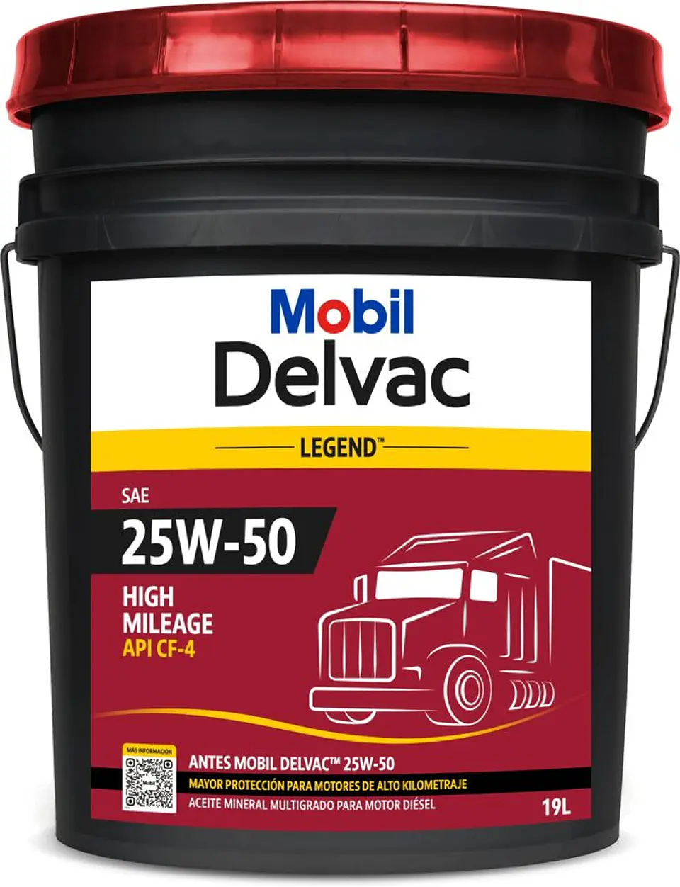 M Delvac Legend 25W-50 High Milea, 208L Mobil 1