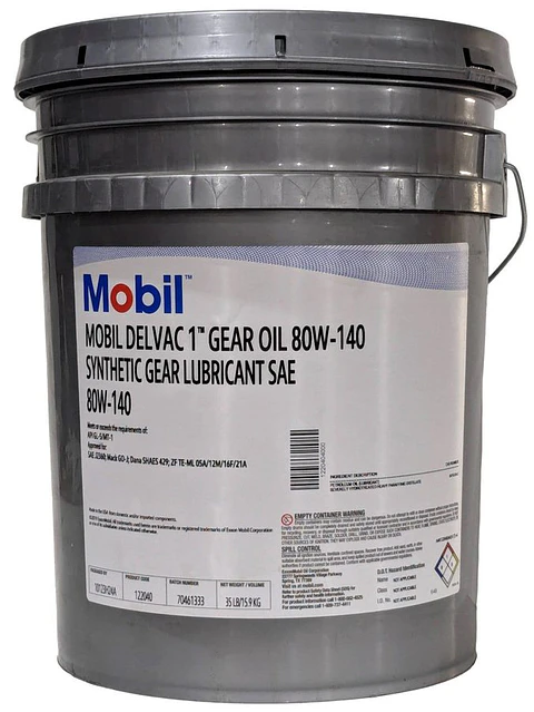 Delvac Synthetic Gear Oil 80W-140, 196LT Mobil