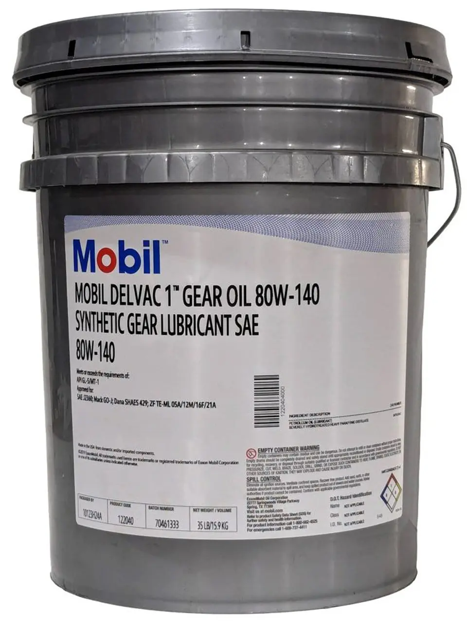 Delvac Synthetic Gear Oil 80W-140, 196LT Mobil 1