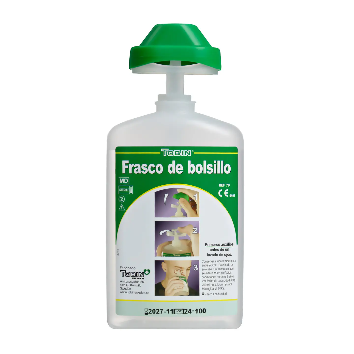 Botella Lavaojos Tobin 200 Ml Steelpro 1