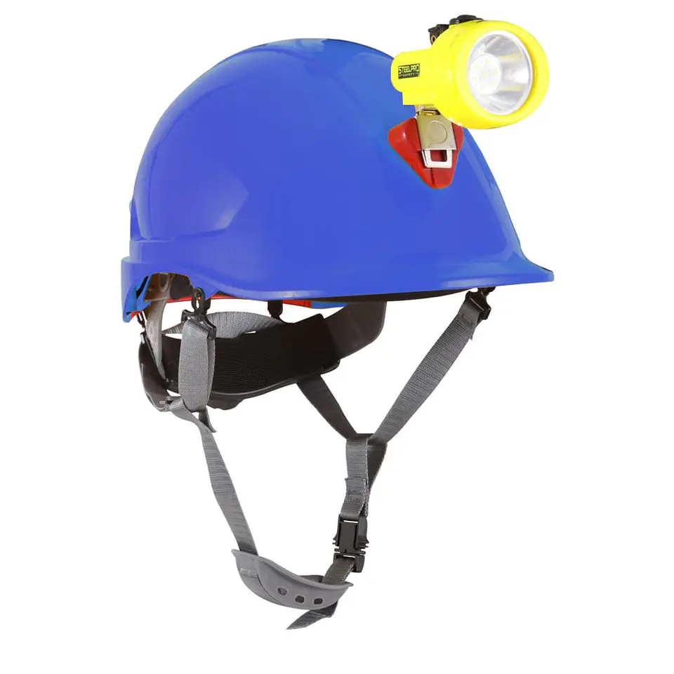 Casco Steelpro ABS Mta Azul con Portalampara Full 1