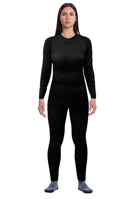 Conjunto Interior HW Patagonia Spandex Mujer Negro S-m