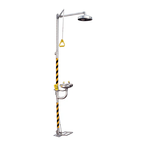 Ducha Lava Ojos Inox 316 con Pedal BD-550A Steelpro