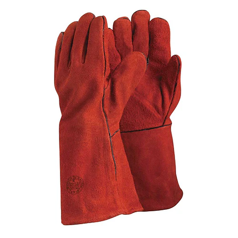 Guante Descarne Soldador Rojo Steelpro