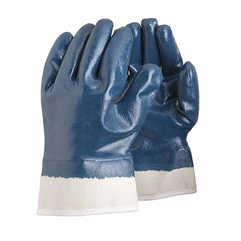 Guante Nitrilo Azul Puño Seguridad Steelpro