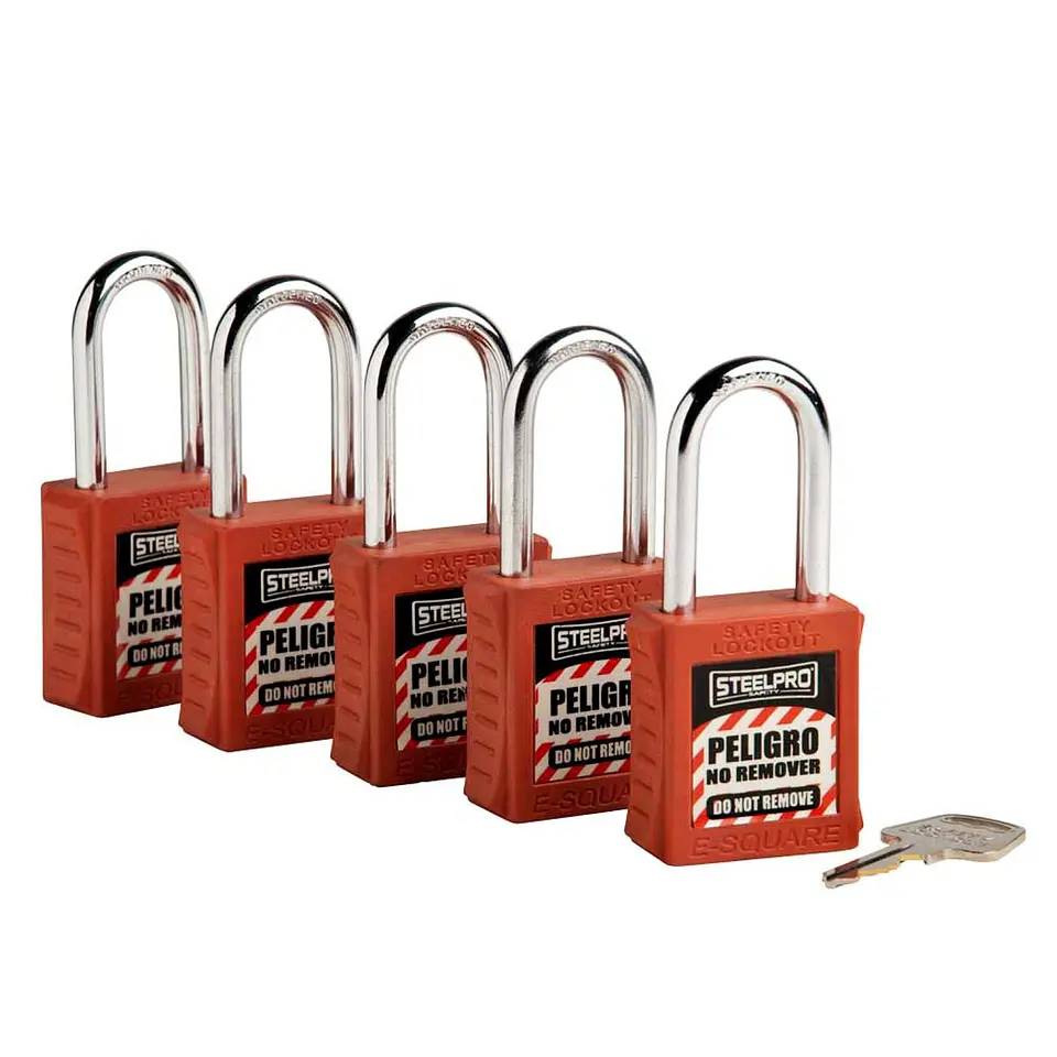 Kit de 5 Candados Mk Steelpro X10 Rojo 1