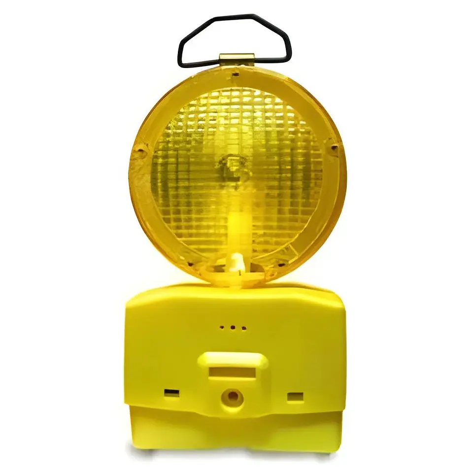 Lampara Señalizacion Trafico Amarillo C/bateria Steelpro 1