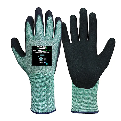 Guante Multiflex Recycled Poliester Latex Foam 10/L Steelpro