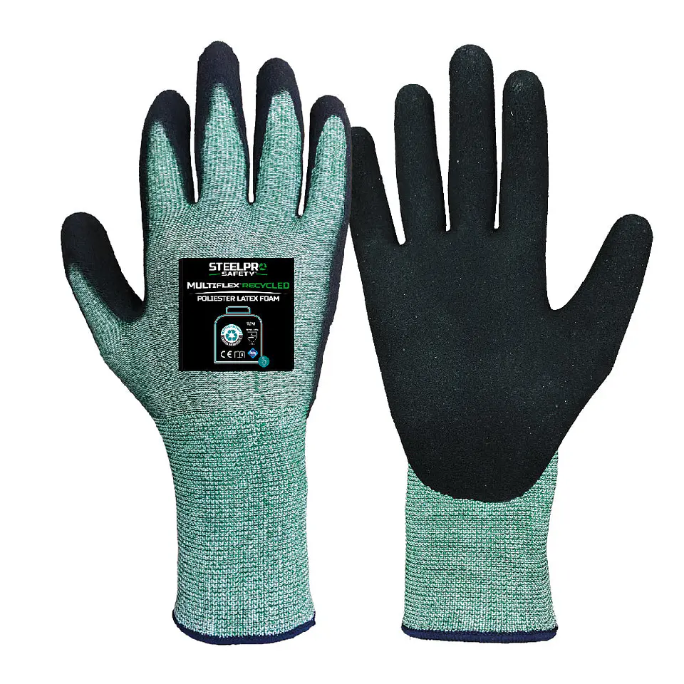 Guante Multiflex Recycled Poliester Latex Foam 10/L Steelpro 1