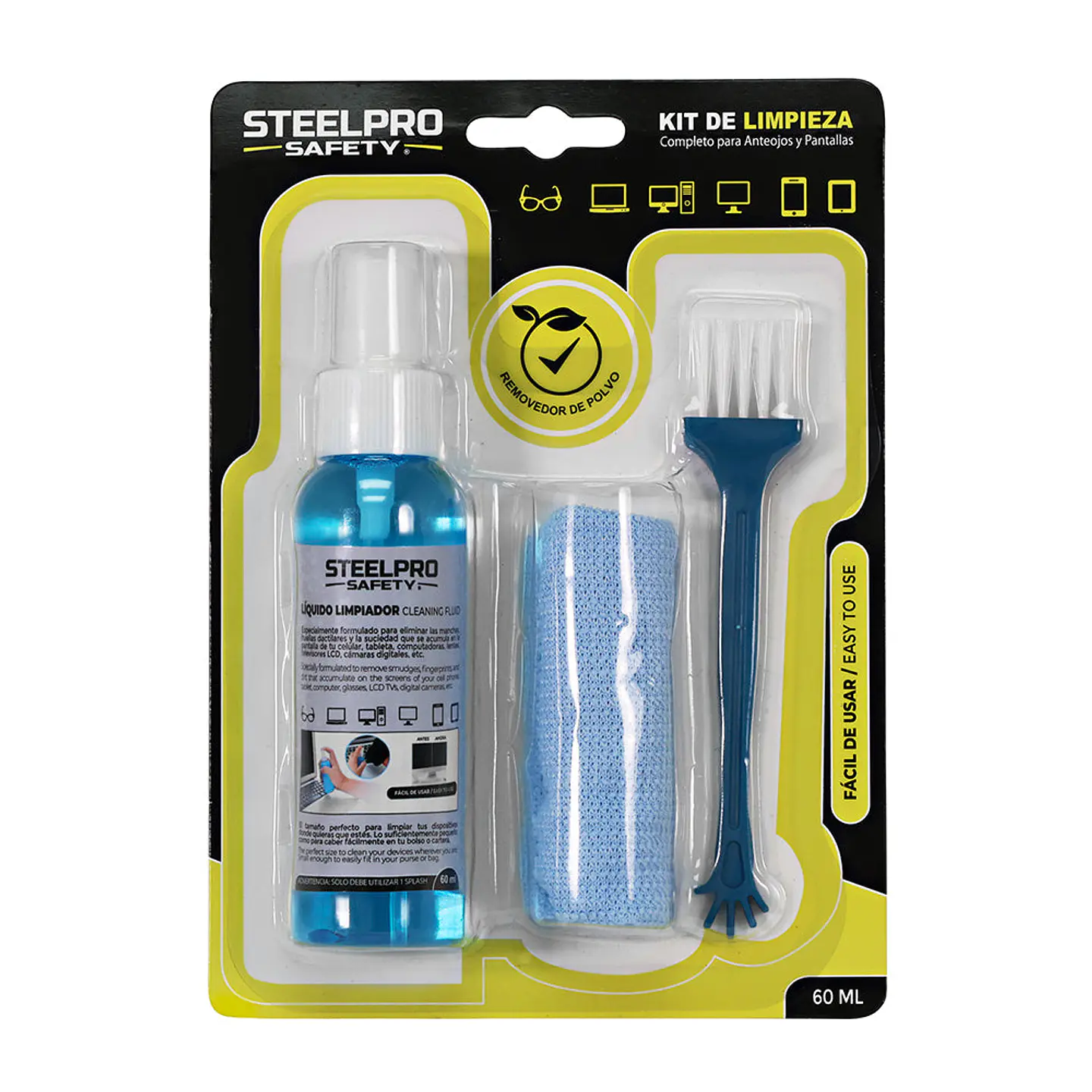 Kit de Limpieza para Lentes y Pantallas Steelpro 1