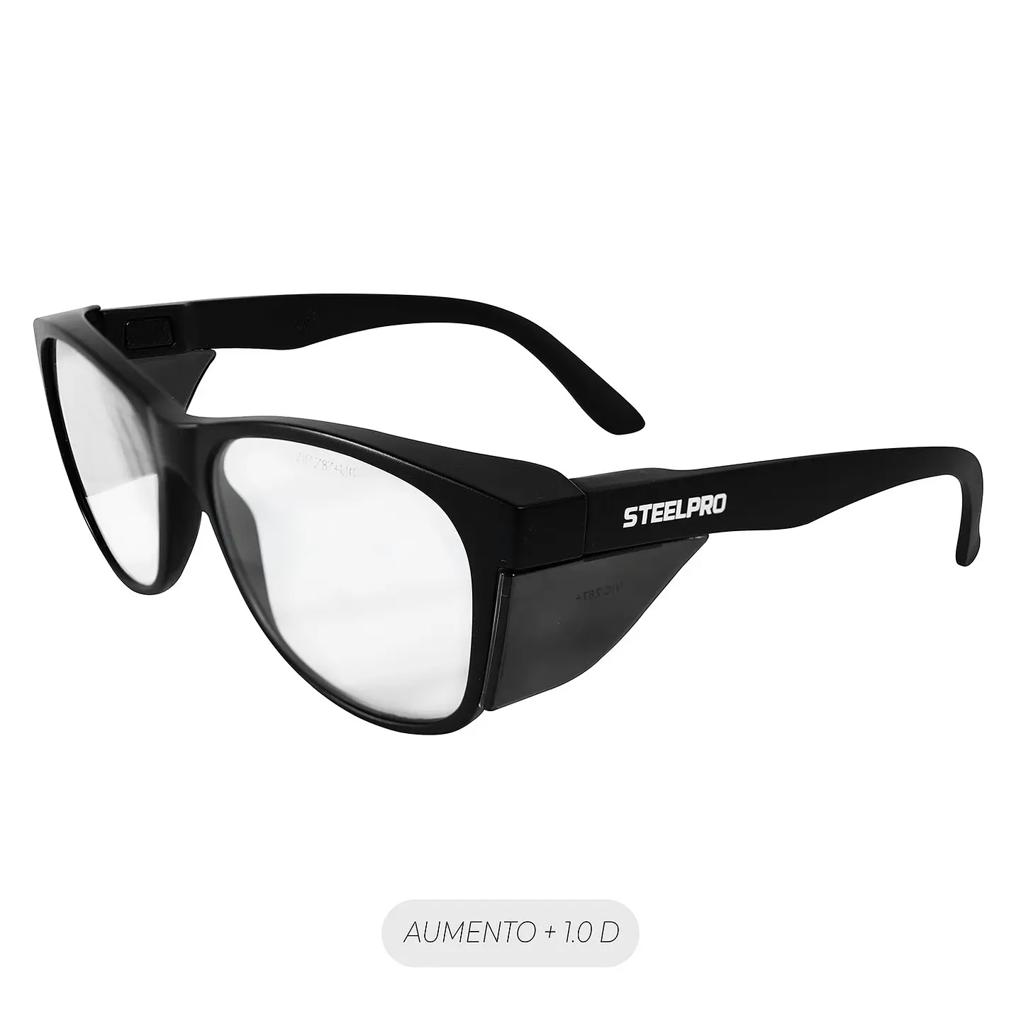 Lente de Seguridad Safeblack Claro Full Reader +1.0D Steelpro 1