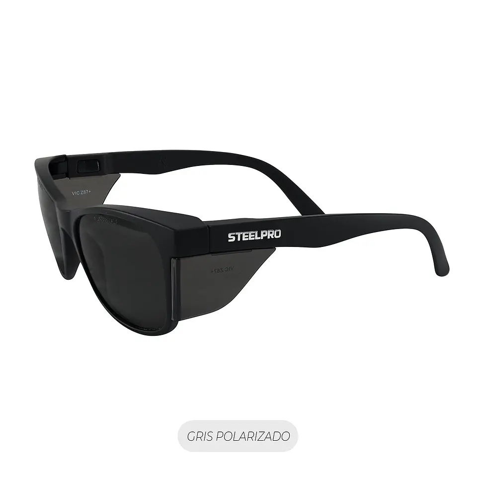 Lente de Seguridad Safeblack Gris Polarizado Steelpro 1