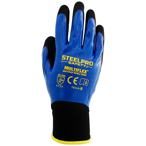 Guante Multiflex Nitrile Sandy Talla 8/S Steelpro