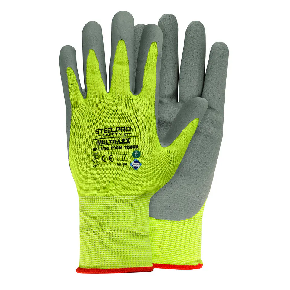 Guante Multiflex Hv Latex Foam Touch Talla L/10 Steelpro 1