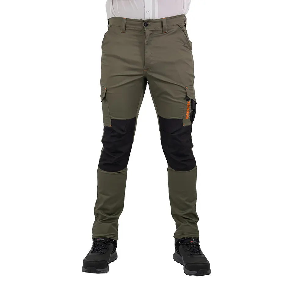 Pantalon Cargo HW Dakota Spandex Verde Oliva 1