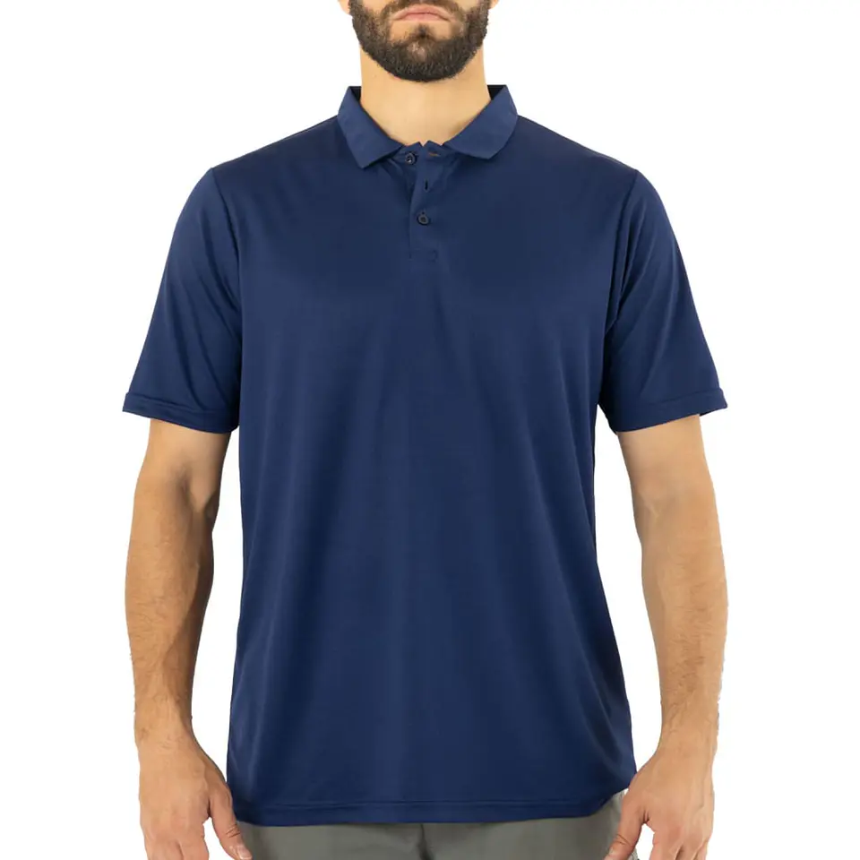 Polera Cooldry Quebec Manga Corta Azul 1