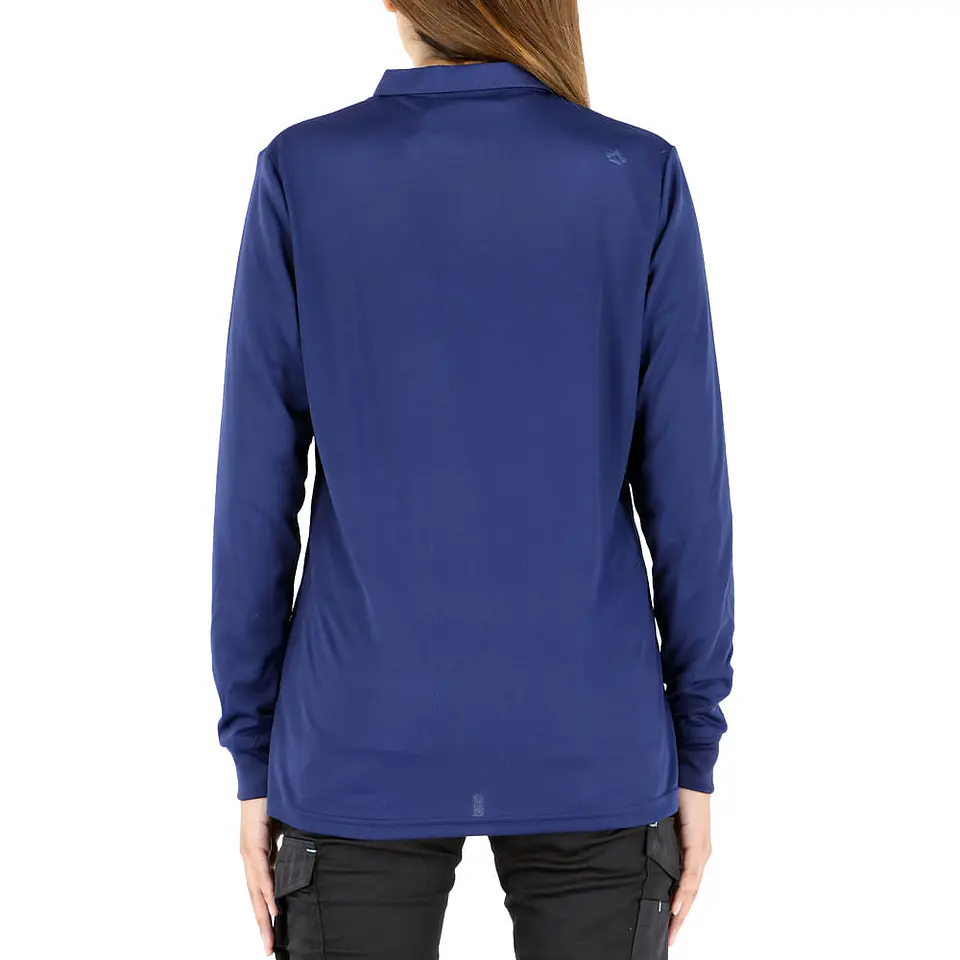 Polera Cooldry Quebec Manga Larga Mujer Azul 1
