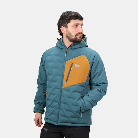 Parka Insulada HW Explorer Petroleo Mostaza