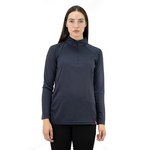 Polera Quebec Half-zip Mujer Azul