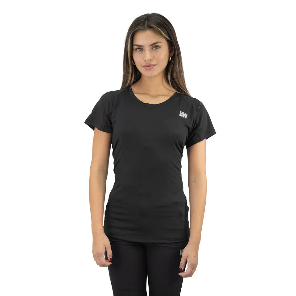 Polera Dry Fit HW Spx Manga Corta Mujer Black 1