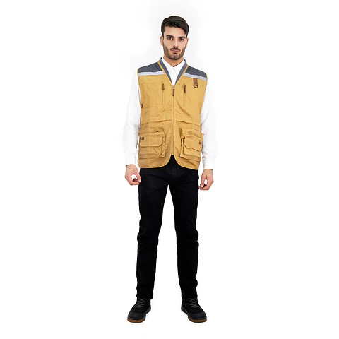 Chaleco Geologo Gabardina Quebec Camel