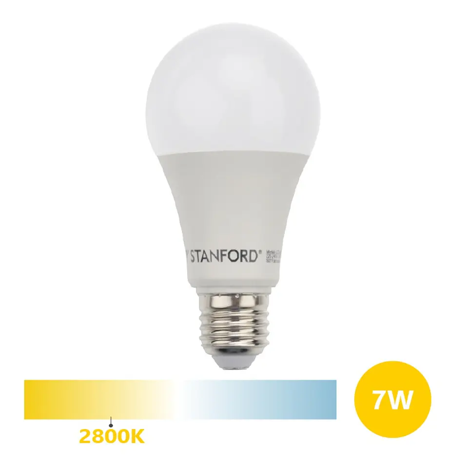 Ampolleta LED A60 Clasica 7W/2800K/E27 Stanford 1