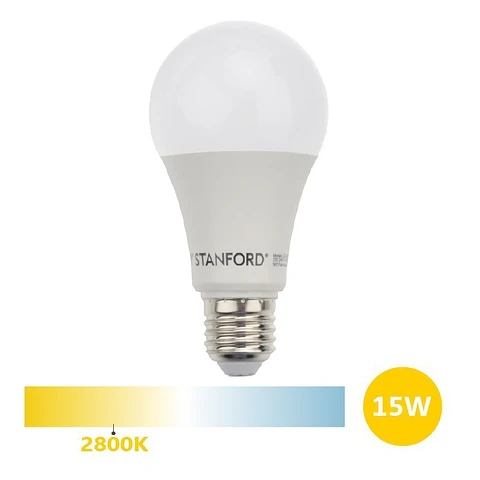 Ampolleta LED A65 Clasica 15W/2800K/E27 Stanford