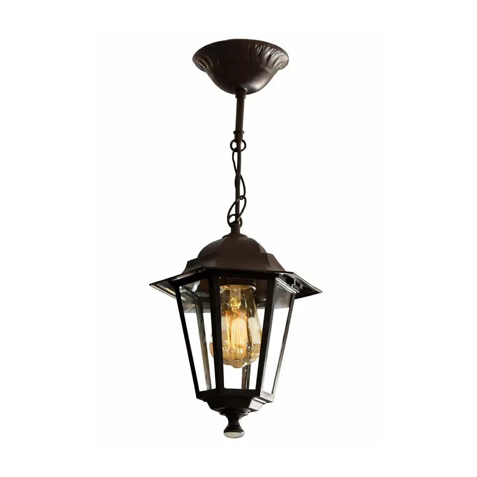 Farol Exterior Colgante 6 Carase E27 60W Negro Stanford 1